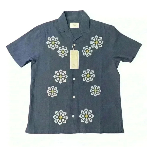 Folk Other - NWT Folk Kota SS Button Down, Blue, Size S & M